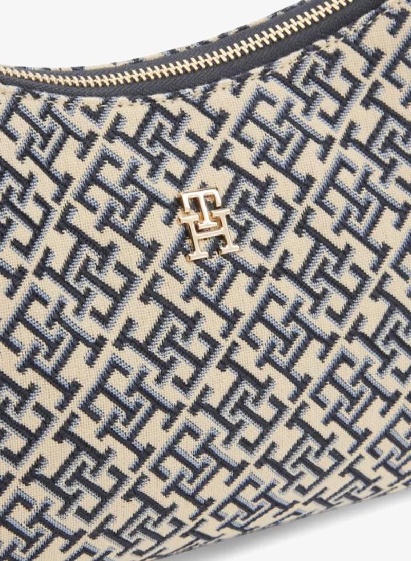 Tommy Hilfiger Blue Mono Hilfiger Icon Jacquard Shoulder Bag for Women | Best Price UAE
