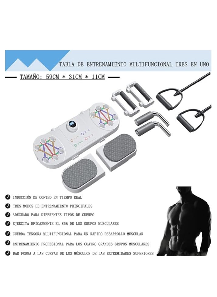 Arabest Push Up Board With Resistance Band And Counting Function,portable Push Up Board Fitness,home Gym For Men & Women  - Image 3