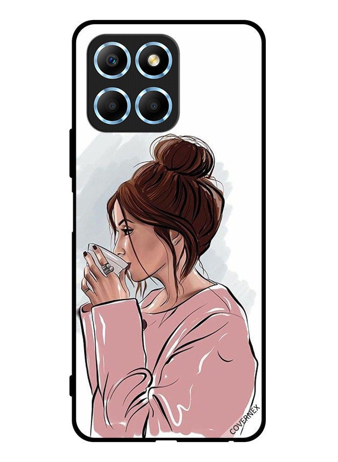 Covernex Protective Case Cover For Honor X8 5G Girl Drinking Tea Art - Image 1