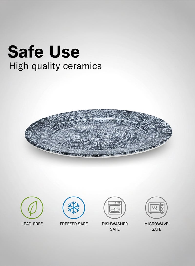 EDESSA طبق عشاء دائري من السيراميك إيديسا جينكو 27 سم، متعدد الألوان (طقم من 1) - Image 5