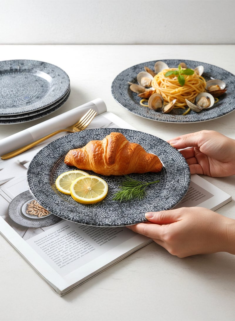 EDESSA طبق عشاء دائري من السيراميك إيديسا جينكو 27 سم، متعدد الألوان (طقم من 1) - Image 2