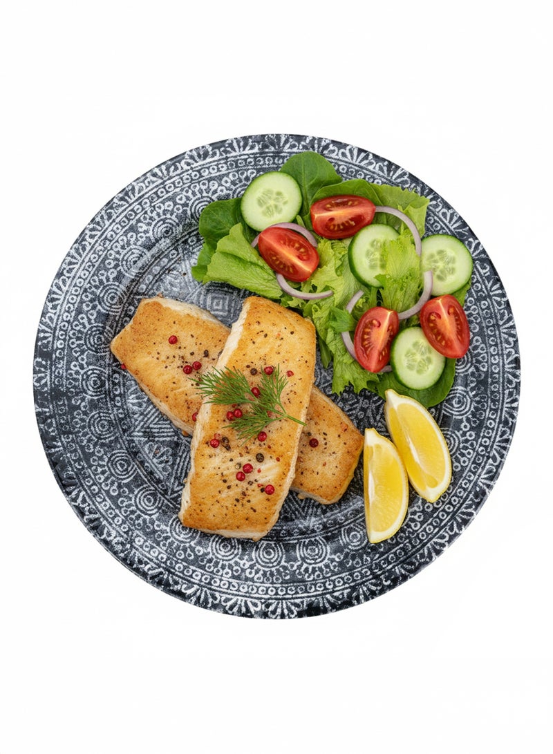 EDESSA طبق عشاء دائري من السيراميك إيديسا جينكو 27 سم، متعدد الألوان (طقم من 1) - Image 4