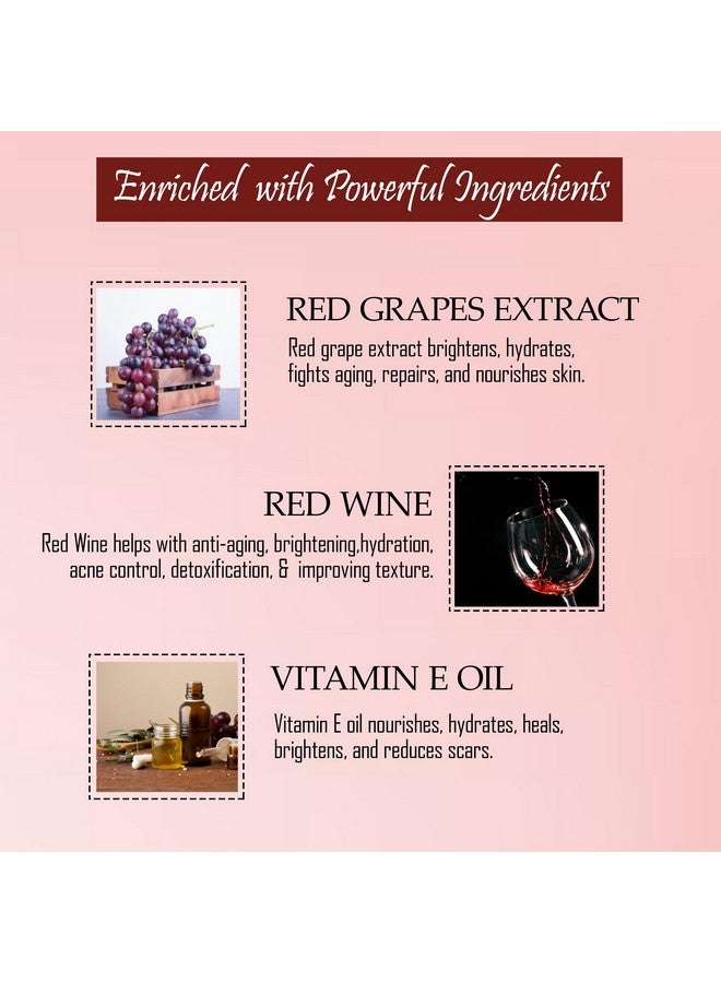 Pink Root Red Wine Facial Kit for Glowing Skin |Blemish Free, Fairer Complexion, For All Skin Types - Image 3