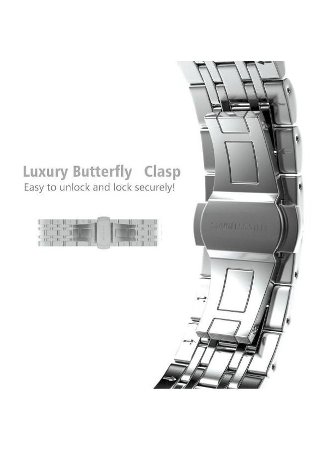 Stainless Steel Replacement Band For Watch Series 1/2/3/4 42mm/44mm/45mm Gold and silver - Image 3