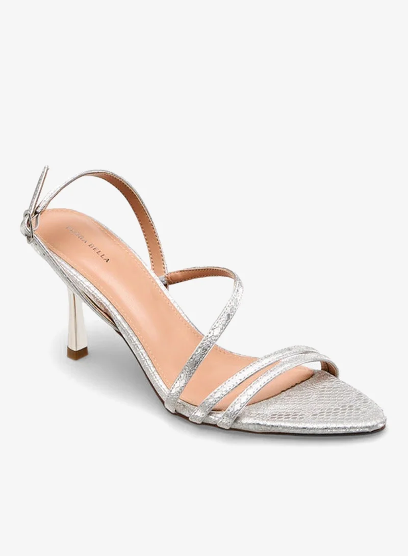 Flora Bella By Shoexpress SILVER Flora Bella Women Stiletto Heel Strap Sandals for Women | Best Price UAE