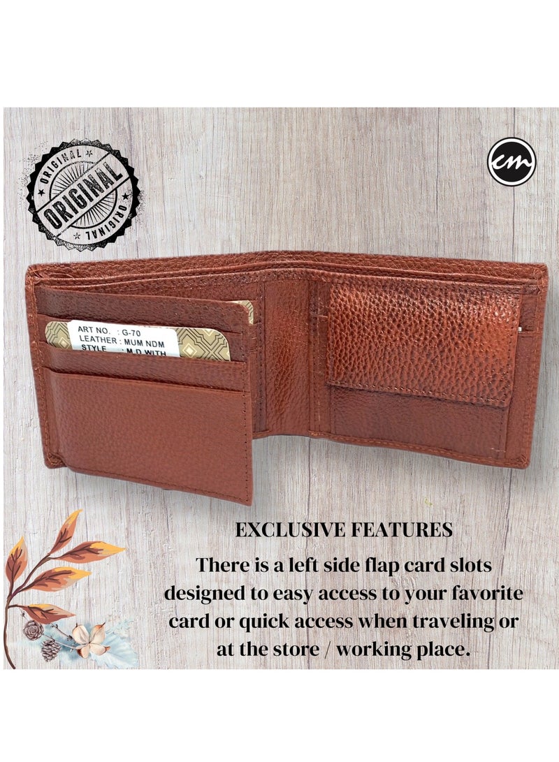 Classic Milano Classic Milano Wallet for Men - Genuine Leather Card Holder Wallet, RFID Blocking Bifold Mens Wallet with Coin Pouch, Slim Wallet for Men, Durable Man Wallet - Ideal Gift  - Image 5