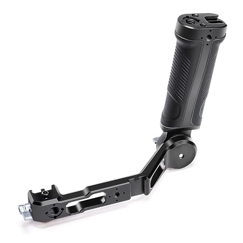 Zeadio Gimbal Side Handle with NATO Clamp, 180° Adjustable Stabilizer Handgrip with Cold Shoe & 1/4" 3/8" ARRI Mounting Holes, Compatible with DJI RS 2 / RSC 2 / RS 3 / RS 3 Pro - Image 1