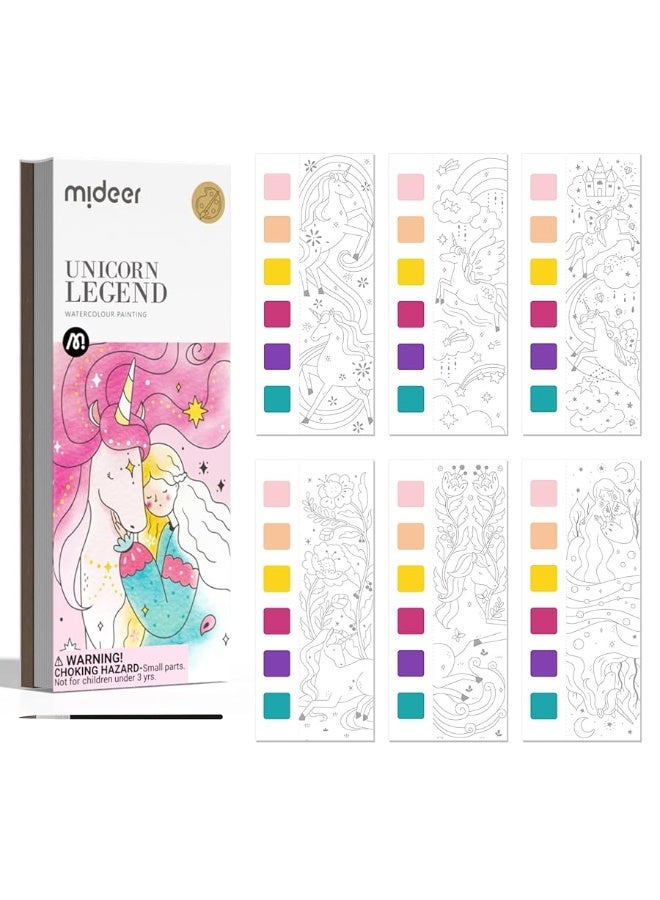 MiDeer Water Coloring Books for Kids Ages 4-8,Pocket Watercolor Painting Book Kit for Toddlers (Unicorn Legend) - Image 5
