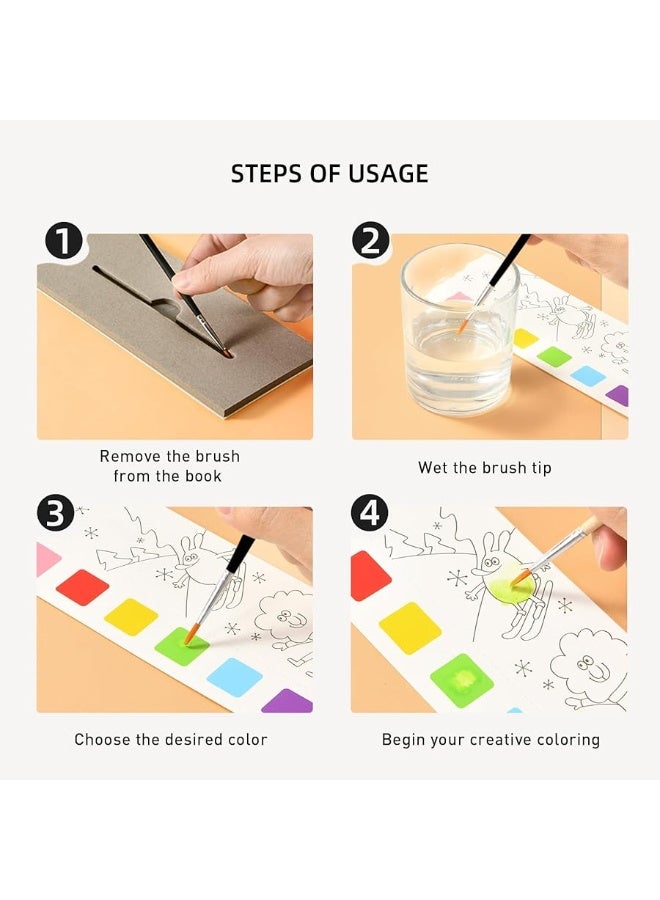 MiDeer Water Coloring Books for Kids Ages 4-8,Pocket Watercolor Painting Book Kit for Toddlers (Unicorn Legend) - Image 4