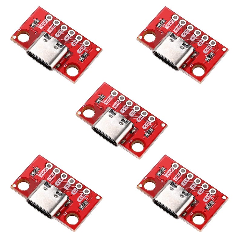 Teansic 5 Pcs USB Type C Breakout Serial Basic Breakout Female Connector 16P PCB Converter Board - Image 5