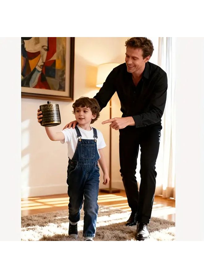 Vintage Industrial Metal Ashtray Heavy Duty Windproof Rainproof Design With Lid Non Slip Base - Image 3