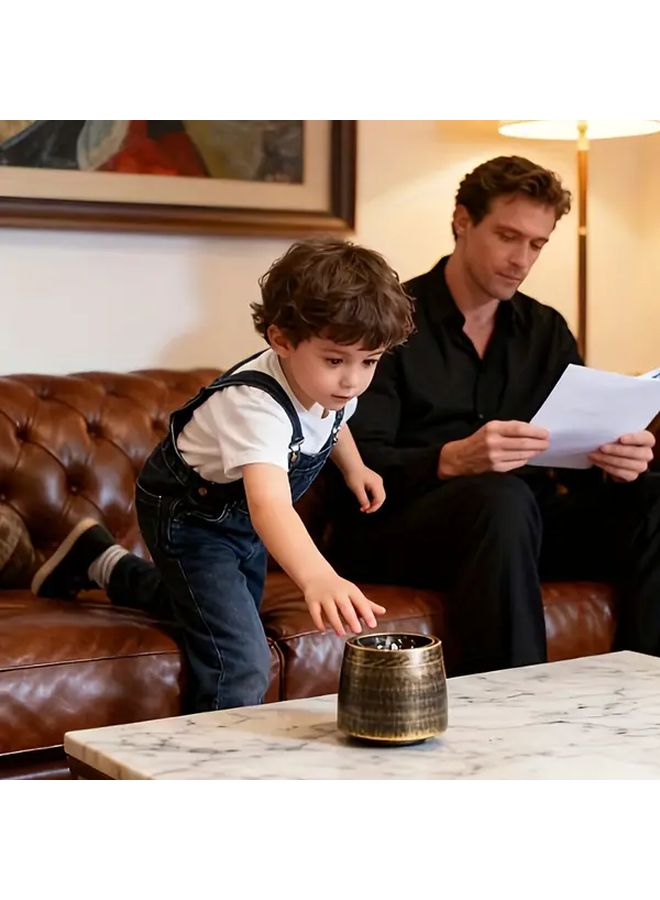 Vintage Industrial Metal Ashtray Heavy Duty Windproof Rainproof Design With Lid Non Slip Base - Image 4