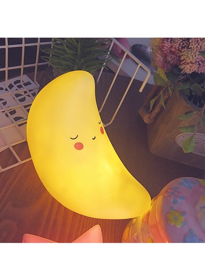 2Pcs Night Lamps, Moon & Cloud LED Night Lights, Soft Light Bedroom Lamps, Night Portable Lights, Bedside Sleep Lamp for Kids Baby - Image 5