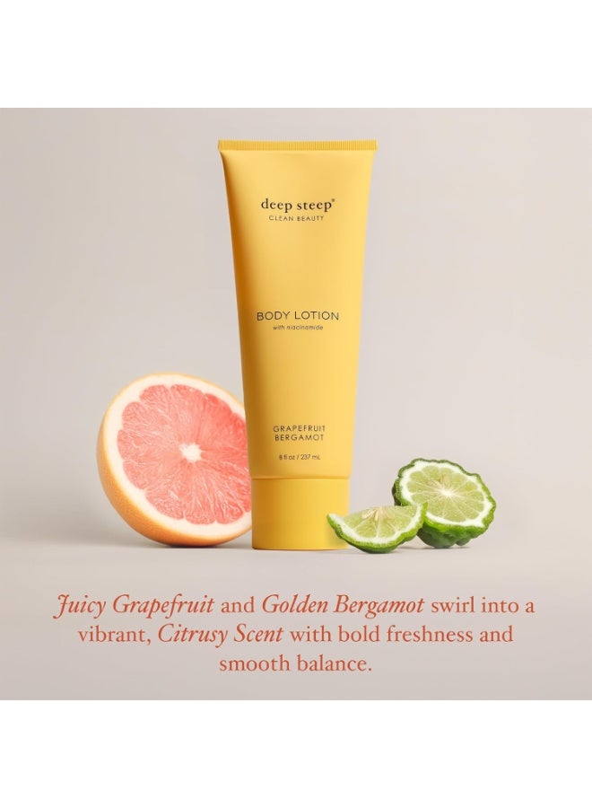 Deep Steep Body Lotion, Grapefruit Bergamot, 8 oz â€“ Moisturizer with Coconut Oil, Shea Butter, Argan Oil, Aloe Vera & Niacinamide â€“ Vegan, Clean Beauty, Daily Skin Hydration - Image 3