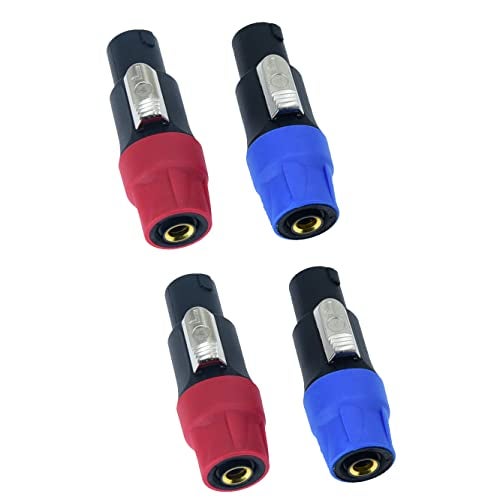 Arklove Speakon to 1/4 Female Adapter na4ljx Connector Upgraded 1/4" inch ts Jack to NL4FC Male Converter are for Converting Cable to NL4FC Plug for pa dj Speaker/Amplifier/Mixer (Adapter - 4PCS) - Image 1