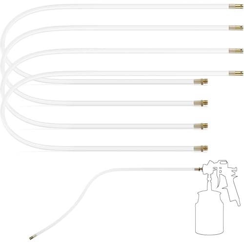 Kittmip 4 Pcs 2087 Spray Can Nozzle Extension Hose 8 mm Undercoating Spray Gun Flexible PVC Hose for Vehicles Cars Trucks - Image 1
