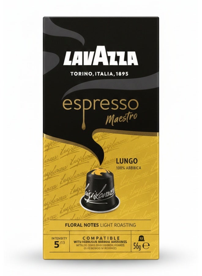 Nespresso Compatible Espresso Maestro  Lungo 10 Capsules 56g