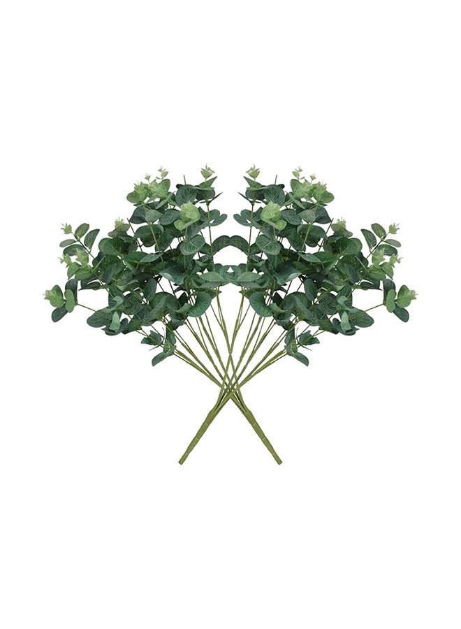 2-Piece Artificial Eucalyptus Leaf Silk Greenery Bushes Plants Green 48X38centimeter - Image 1