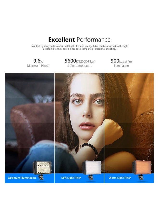 Neewer ® 160 LED CN-160 Dimmable Ultra High Power Panel Digital Camera / Camcorder Video Light, LED Light compatible with Canon, Nikon, Pentax, Panasonic,SONY, Samsung and Olympus Digital SLR Cameras - Image 2