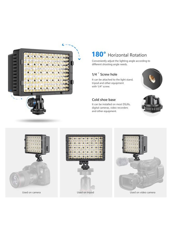 Neewer ® 160 LED CN-160 Dimmable Ultra High Power Panel Digital Camera / Camcorder Video Light, LED Light compatible with Canon, Nikon, Pentax, Panasonic,SONY, Samsung and Olympus Digital SLR Cameras - Image 5