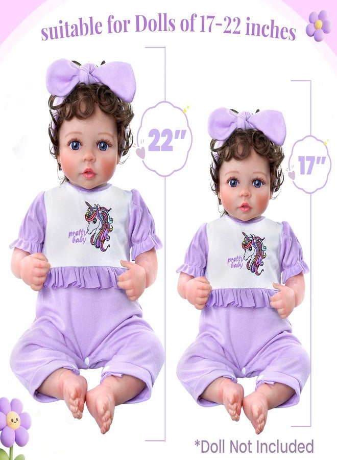 BABESIDE 8 Pcs Reborn Baby Doll Accessories Set - Includes Doll Clothes, Bassinet, Soft Toy, Bottle & More for Girls, Fits 17-22 Inch Dolls(Not Dolls) - Image 4