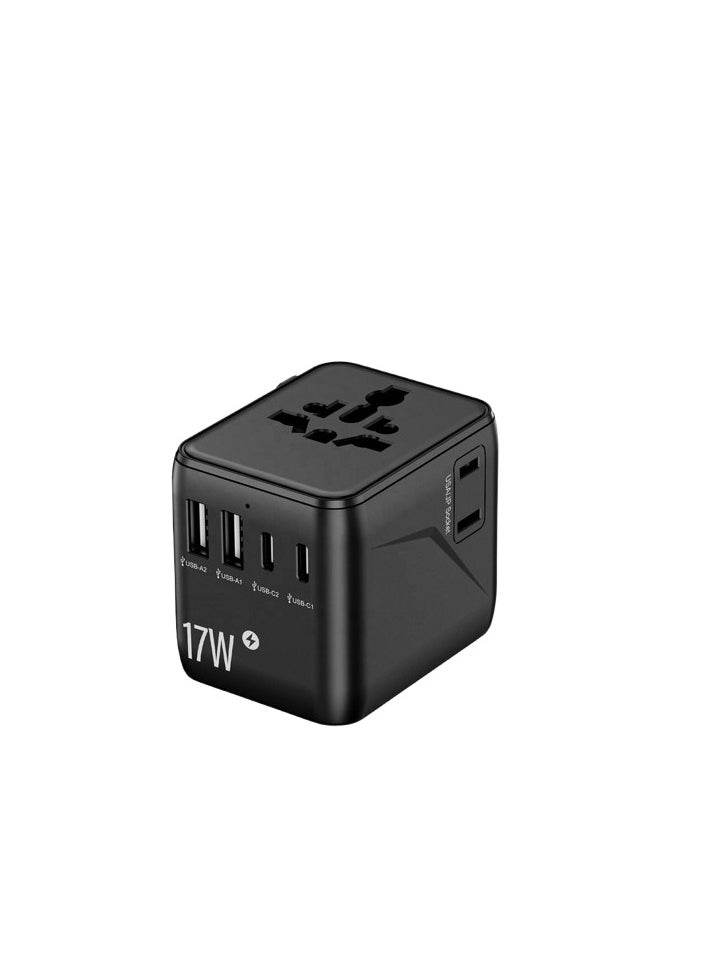 ALGHAFA Universal Travel Plug Adapter  Charger with Dual 17 w USB Type C 2AC Socket International Worldwide Accessory From AL GHAFA  - Image 2