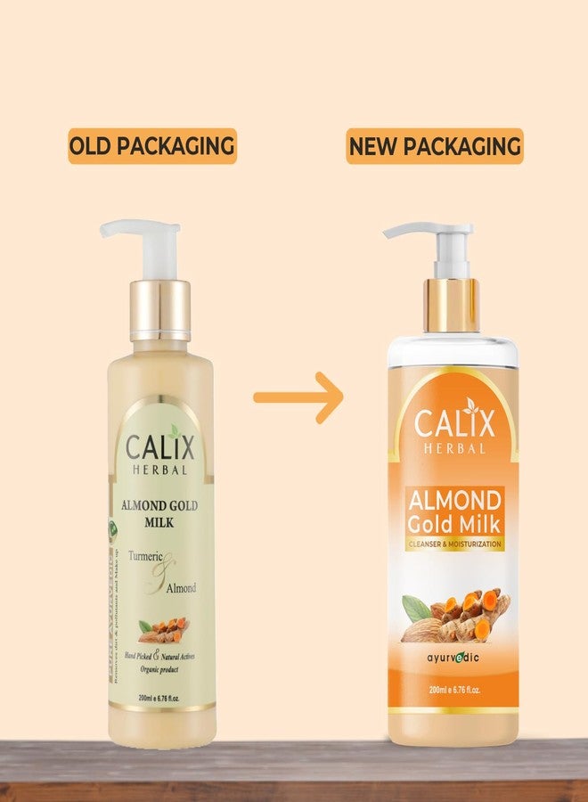 كلاليكس هيربال غسول كاليكس العشبي العضوي والأيورفيدي بحليب اللوز الذهبي لتنظيف الوجه للرجال والنساء، مناسب لجميع أنواع البشرة (200 مل) - Image 5
