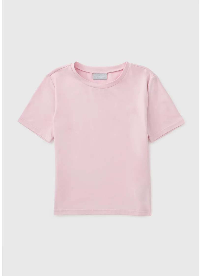Matalan Girls Pink Soft Touch Sculpt T-Shirt