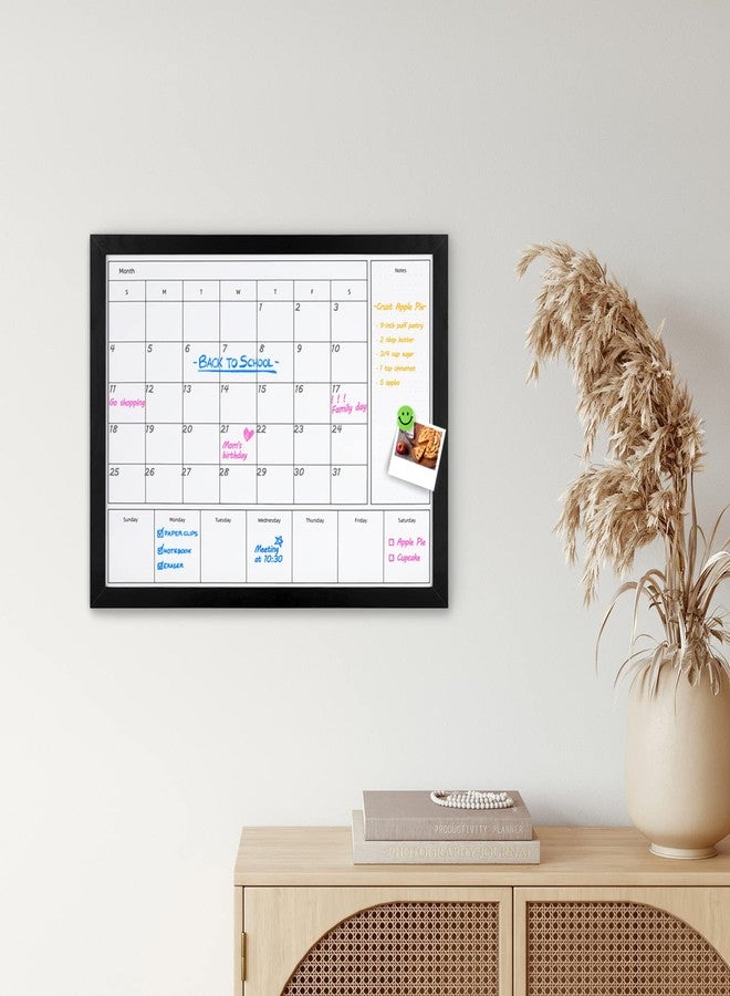 Aitakatta 3-in-1 Dry Erase Calendar for Wall, 17x13 inches Magnetic Surface Monthly & Weekly Planner Whiteboard, Dry Erase Board with Black Wood Frame, Hanging White Board Calendar(YL+ZL-BK,4333) - Image 4