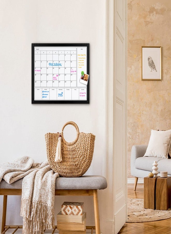 Aitakatta 3-in-1 Dry Erase Calendar for Wall, 17x13 inches Magnetic Surface Monthly & Weekly Planner Whiteboard, Dry Erase Board with Black Wood Frame, Hanging White Board Calendar(YL+ZL-BK,4333) - Image 5