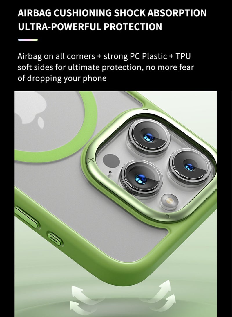 Momax جراب Moxie Magnetic لهاتف iPhone 15 Pro MAX مع MagSafe - أخضر - Image 3