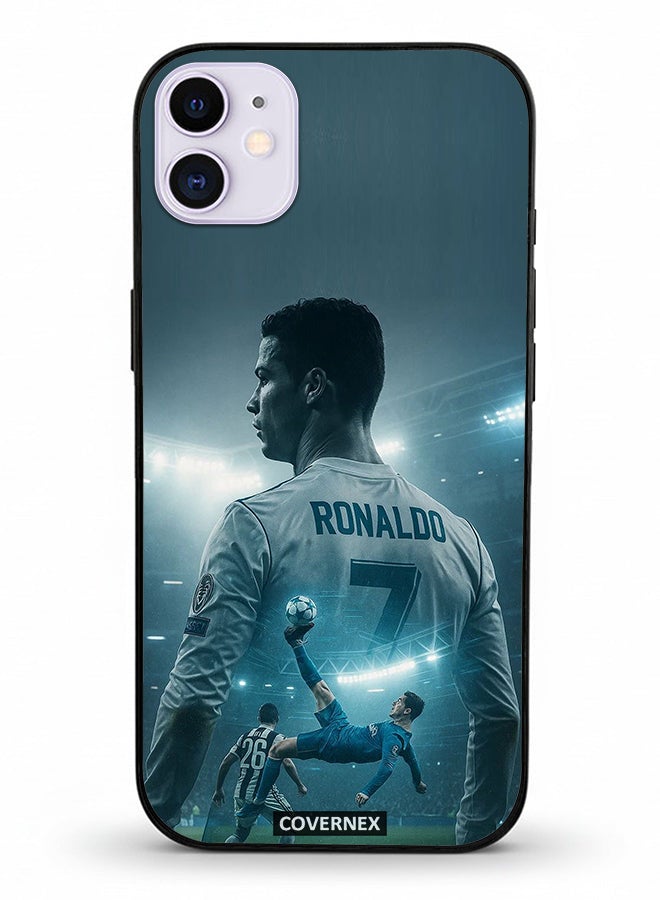 Covernex Apple iPhone 11 Protective Case Cover Printed Featuring Cristiano Ronaldo Iconic Action Shoot - Image 2