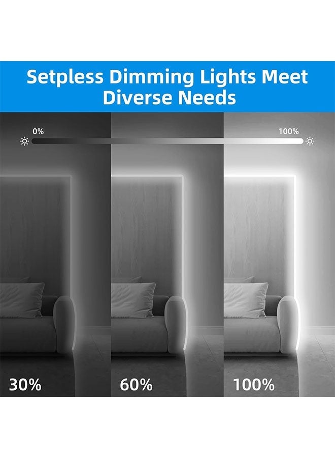 Comysubao Flexible LED Strip Lights, White Colors, Multiple Modes Dimmable LED Strip Lights, Waterproof LED Rope Lights, DIY Flexible Silicone Waterproof Neon Strip Lights for Bedroom, Living Room, Kitchen, Indoor, Outdoor (White) - Image 4