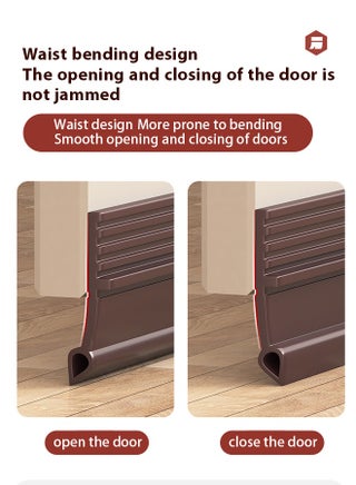 Door Draft Stopper,Under Door Seal,Door Air Stopper ,Door Sweep for Exterior & Interior Doors,Door Bottom Draft Blocker Dust and Noise Insulation,Brown,100CM - view 5