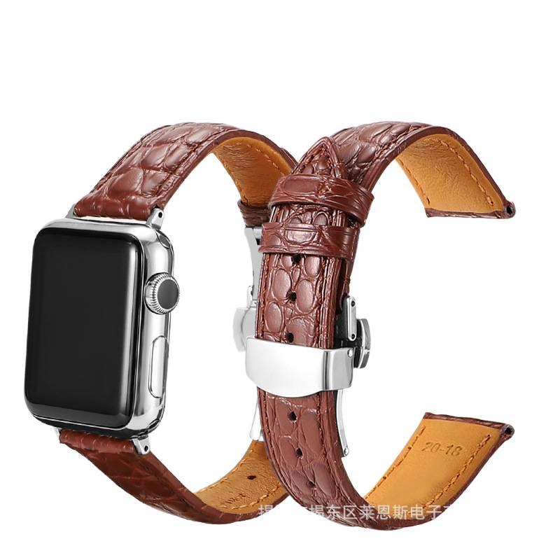 سوار ساعة ذكية سوار جلدي كلاسيكي متوافق باللون أسود قابل للتعديل مع Apple Watch 38/40/41/42/44/45/49mm بملاءمة قابلة للتعديل وحزام بديل - Image 4