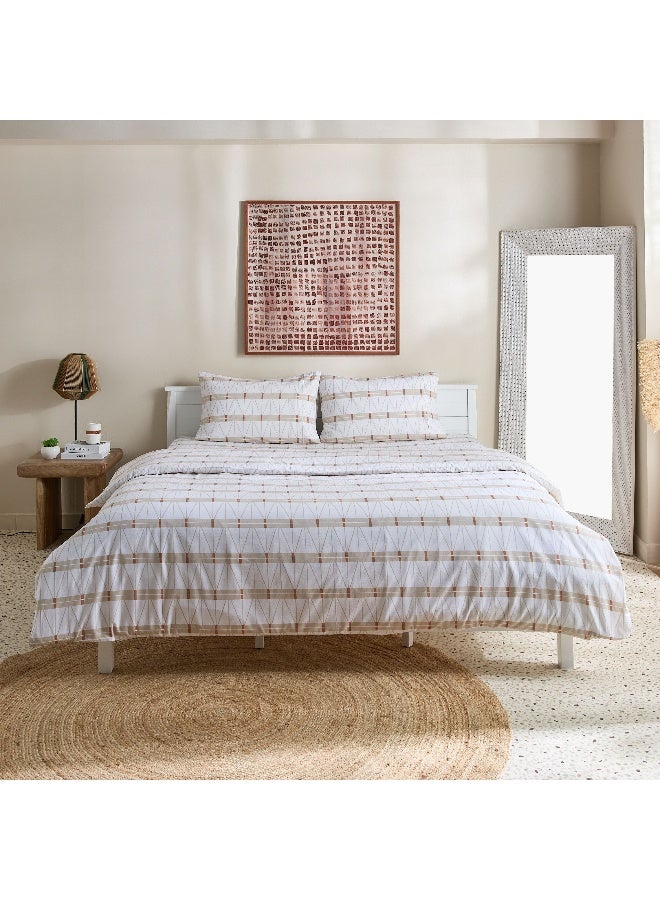 Home Box Malta Lattice Cotton Duvet Cover Set for Queen and King - Image 3