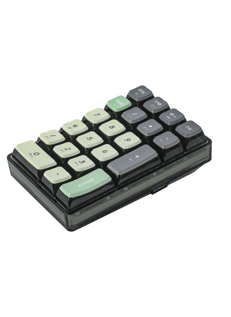 Leobog - K21 Wireless Mechanical Numeric Keypad for Tenkeyless Keyboard, Tri-Mode with Pudding Keycaps, Hot Swappable, RGB Ice Crystal Switch - Image 1