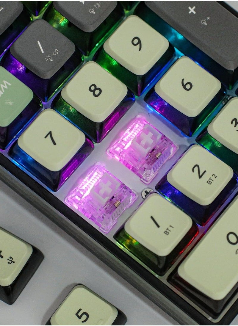 Leobog - K21 Wireless Mechanical Numeric Keypad for Tenkeyless Keyboard, Tri-Mode with Pudding Keycaps, Hot Swappable, RGB Ice Crystal Switch - Image 1