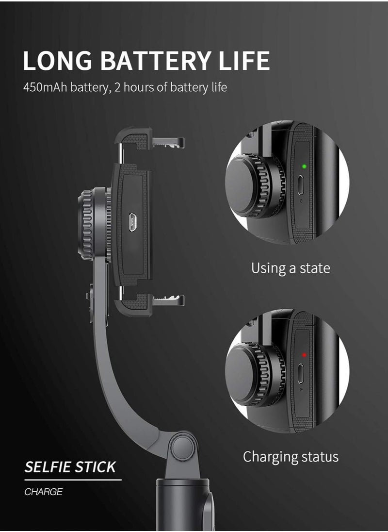 ELTRAZONE - Selfie Stick Gimbal Stabilizer, 360° Rotation Tripod with Wireless Remote, Portable Phone Holder, Auto Balance 1-Axis Gimbal for Smartphones Tiktok Vlog Youtuber Live Video Record - Image 1