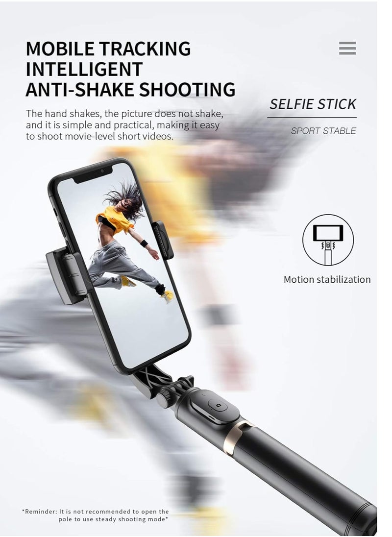 ELTRAZONE - Selfie Stick Gimbal Stabilizer, 360° Rotation Tripod with Wireless Remote, Portable Phone Holder, Auto Balance 1-Axis Gimbal for Smartphones Tiktok Vlog Youtuber Live Video Record - Image 1