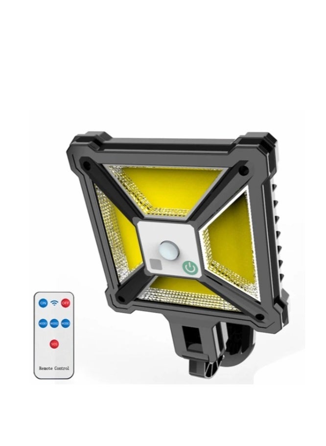 Generic Solar Light Motion Sensor Street Light COB Outdoor IP65 Waterproof Wall Light with Remote Control for Garden Fence Patio  - Image 1