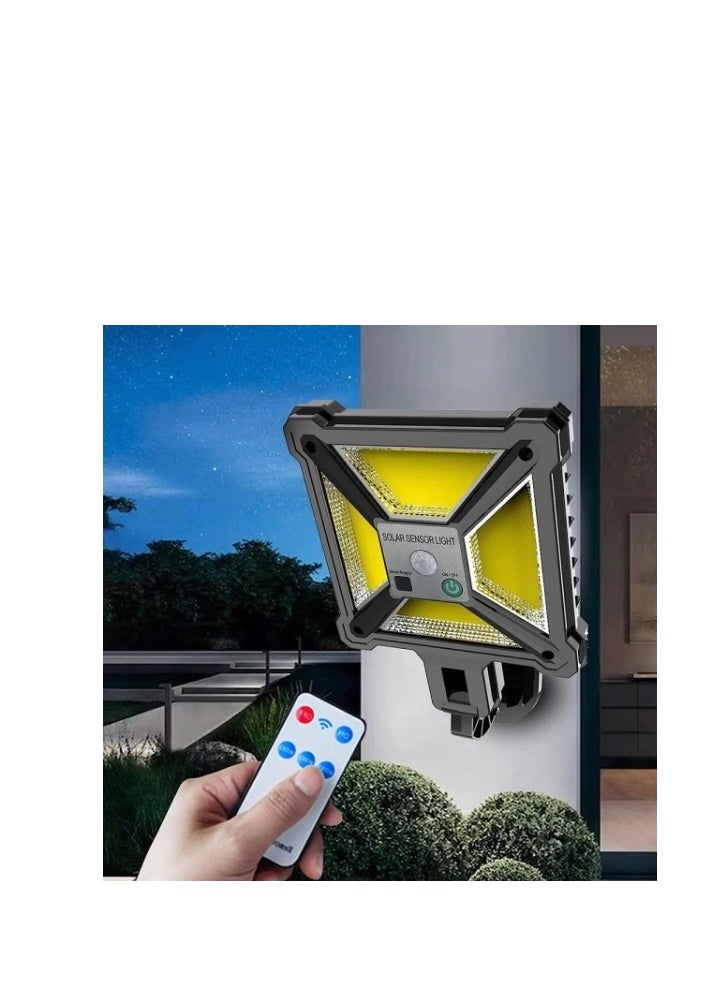 Generic Solar Light Motion Sensor Street Light COB Outdoor IP65 Waterproof Wall Light with Remote Control for Garden Fence Patio  - Image 3