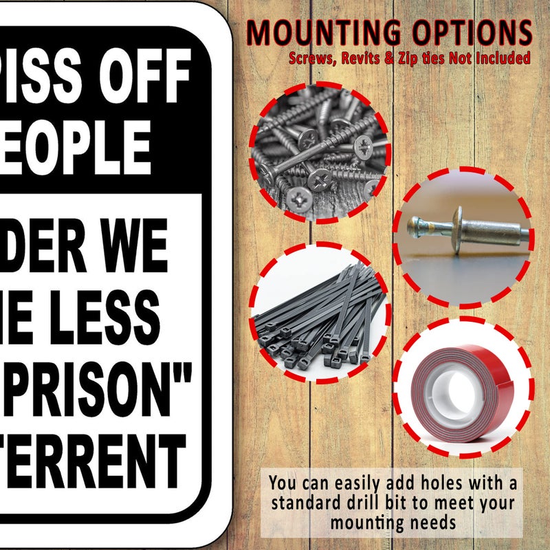Work House Signs Dont Piss Off Old People Outdoor Signs - Home Decor - Wall Decor - Bathroom Wall Decor - Kitchen Wall Decor - Funny Room Decoration - Living Room or Outdoor Decor - 8.5 "" X 10 "" - Image 3