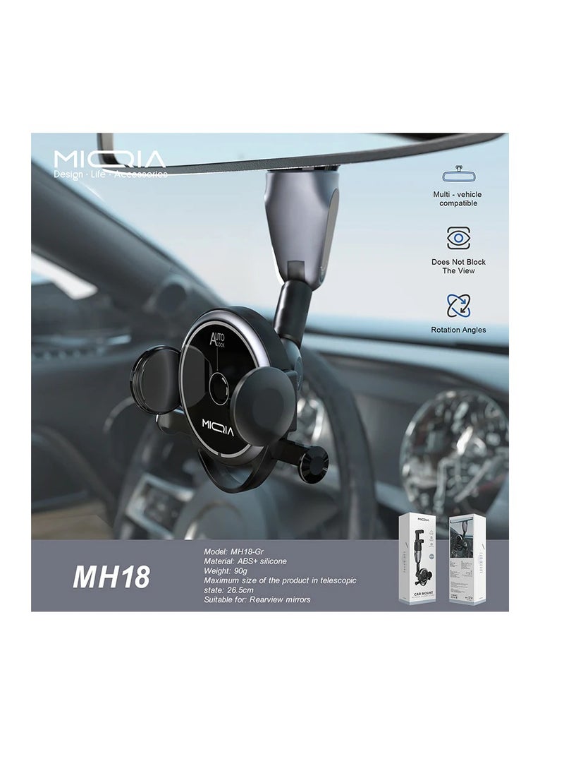 ميقيا حامل هاتف بمرآة الرؤية الخلفية للسيارة miqia MH18 - Image 2