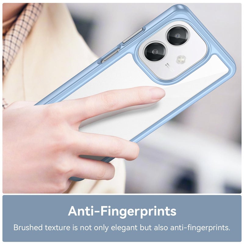 HuHa Case Cover For OPPO A3X 4G Colorful Series Acrylic Hybrid TPU Phone Case(Blue) - Image 5