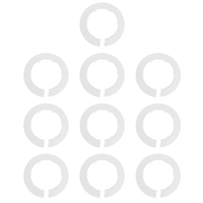 10pcs White Air Conditioner Hole Cover Wall Plug for HVAC Pipe Decoration - Image 2