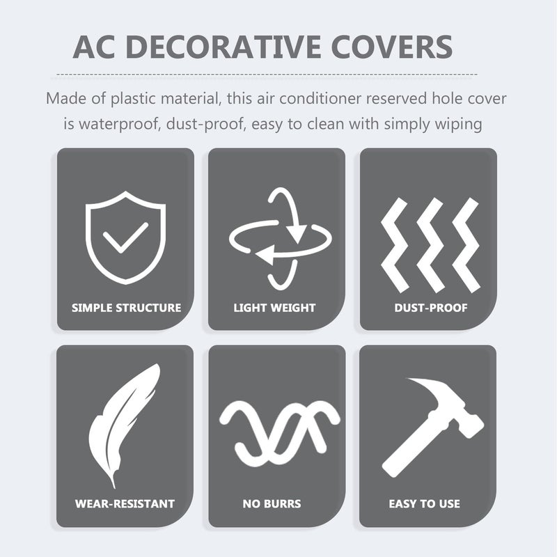 10pcs White Air Conditioner Hole Cover Wall Plug for HVAC Pipe Decoration - Image 5