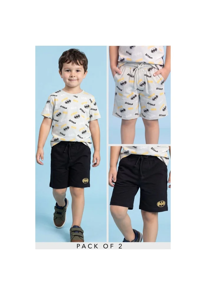R&b 2 Pack Batman Print Shorts with Drawstring Waist