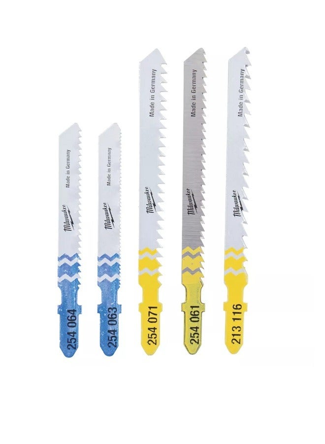 ميلواكي Jigsaw blades set (5pc) - suitable for applications in wood and metal - Image 2