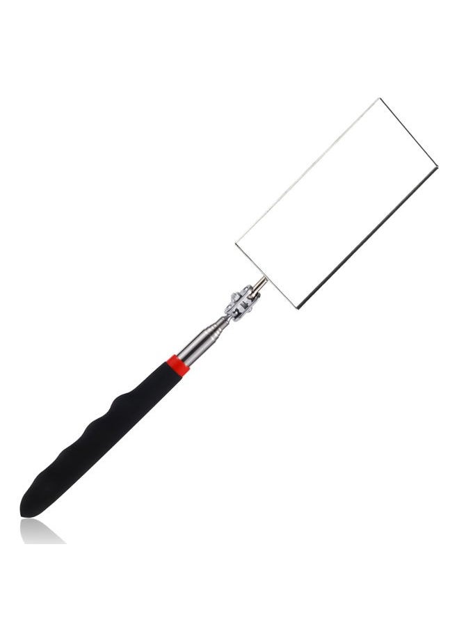 SAVITA Telescoping Inspection Mirror, Rectangle Telescopic Mechanics Mirror with Extended Handle Machine Tool Long Inspection Mirrors for Checking Vehicle Condition (11.42x30.71 Inch Handle)  - Image 1